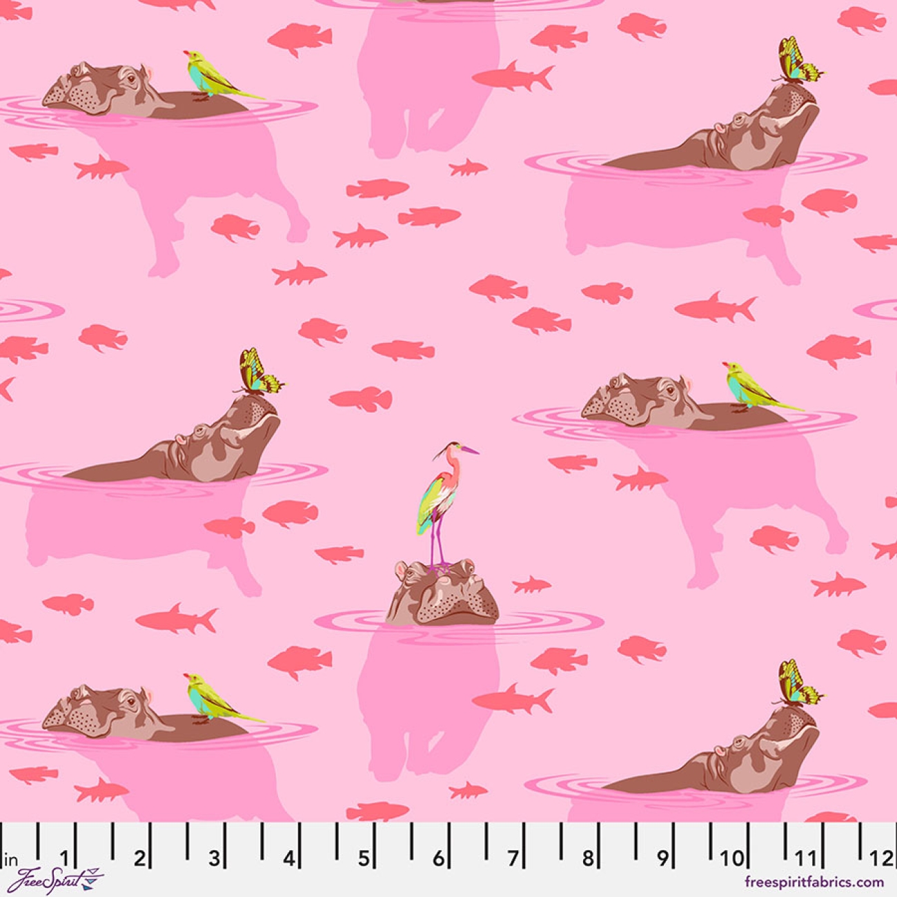 Tula Pink - Everglow - My Hippos Don't Lie - Nova
